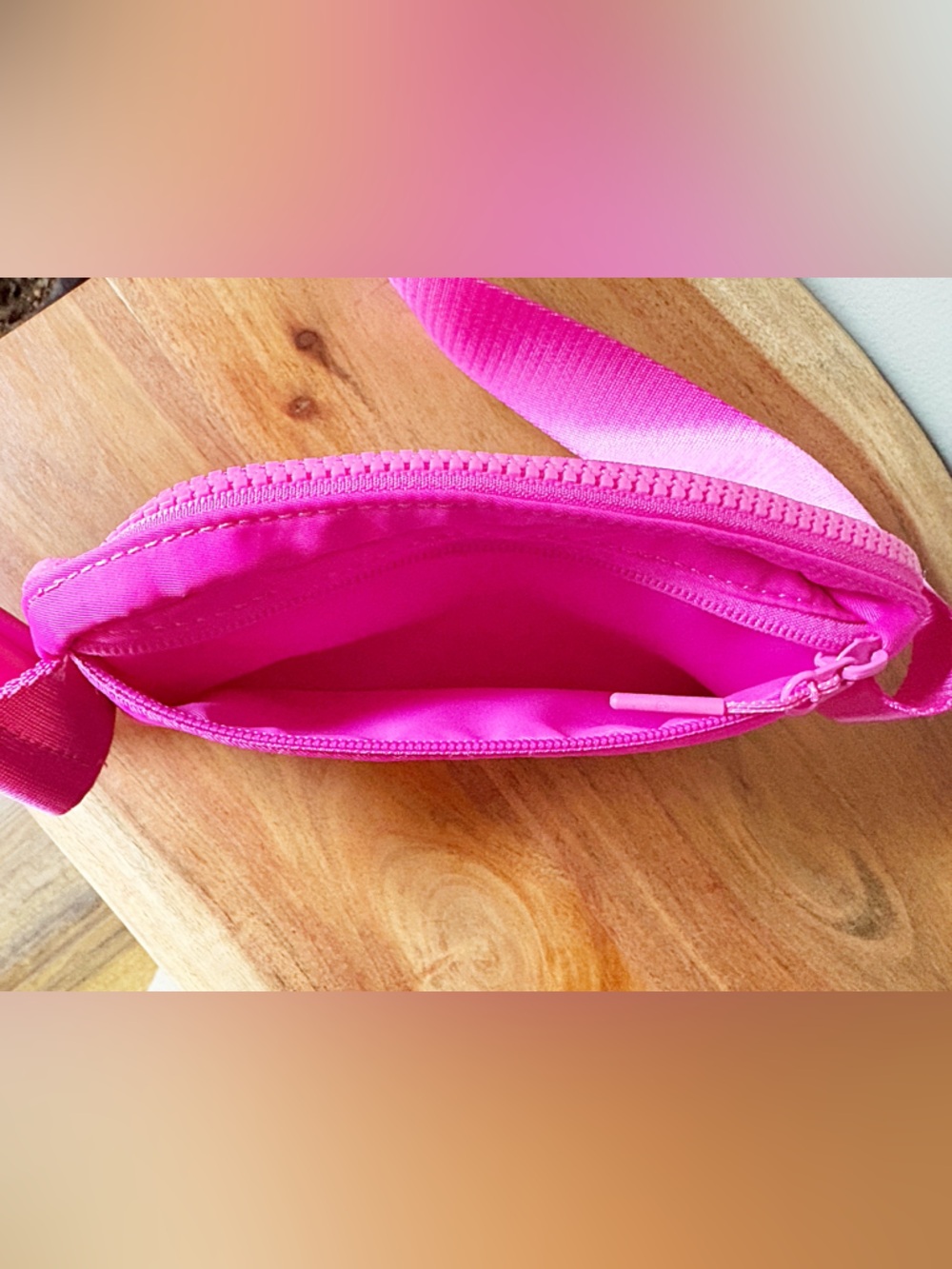 ♥️💖 Lululemon Everywhere Belt Bag 1L Sonic Pink Long Strap Bum Bag EUC - Picture 5 of 7